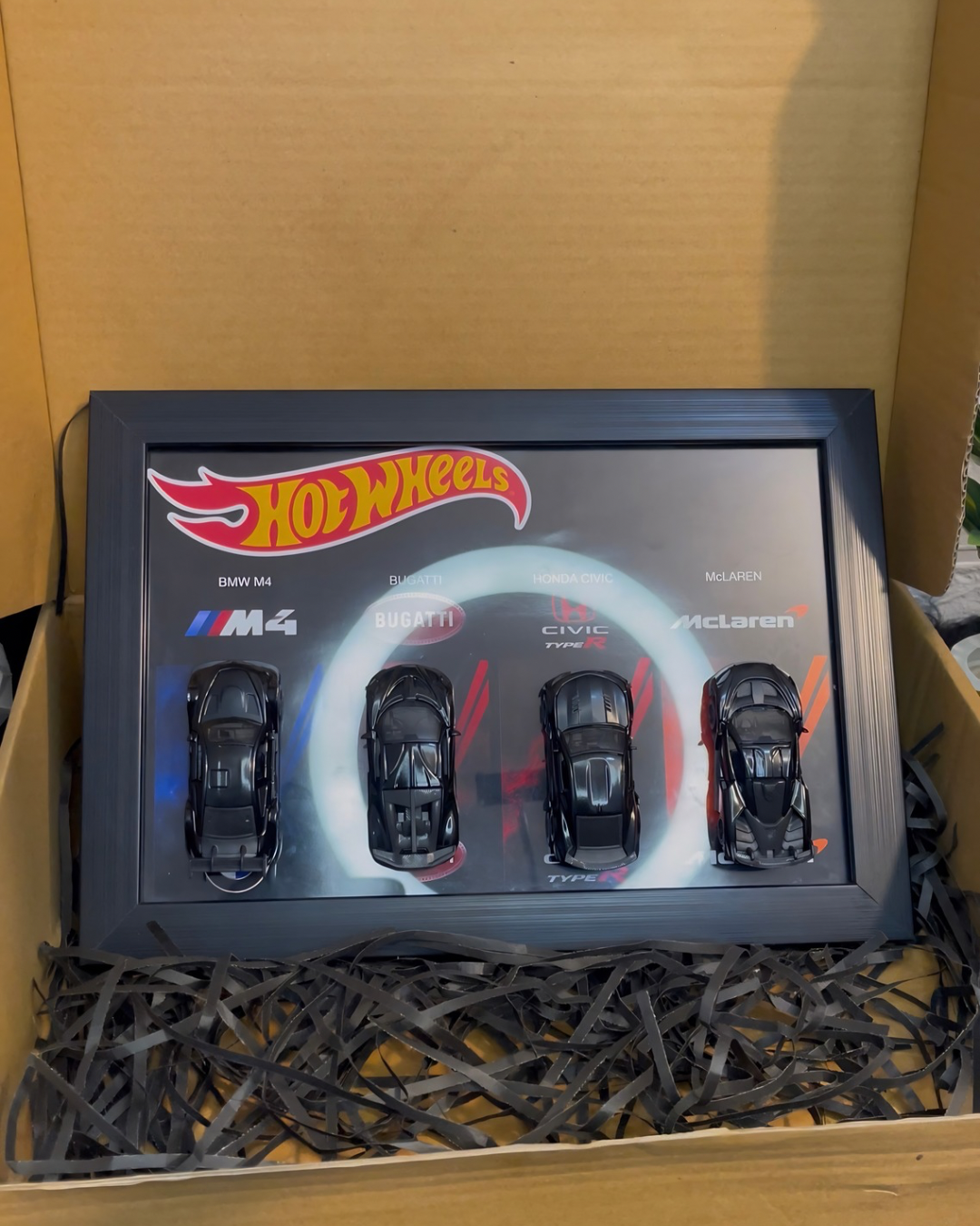 4 Model Diecast Car Frame – Premium A4 Wall Display