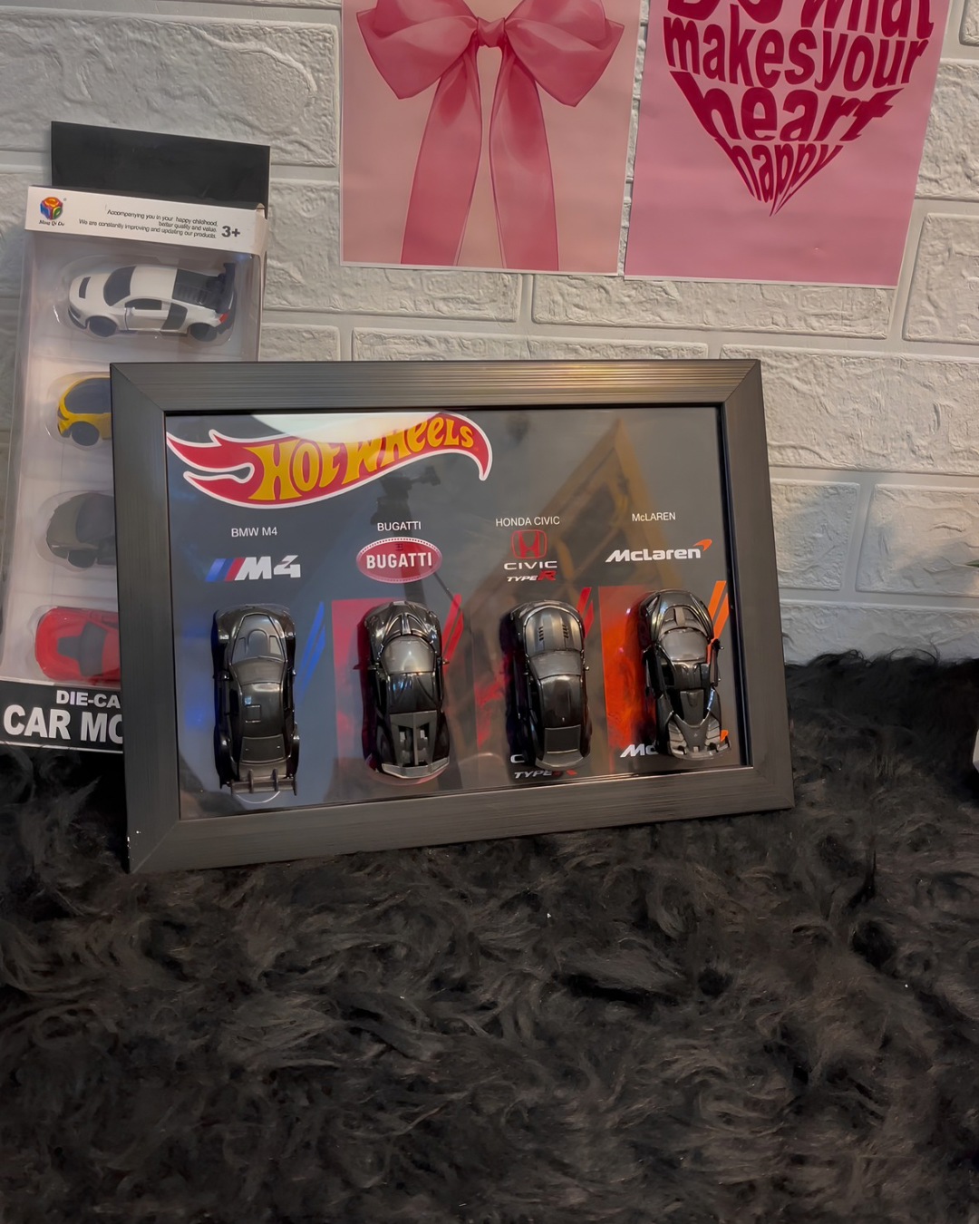 4 Model Diecast Car Frame – Premium A4 Wall Display
