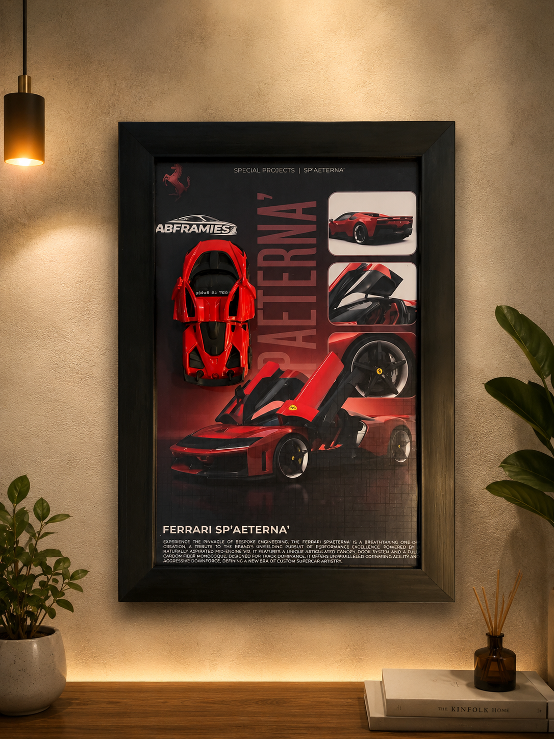 Ferrari (SP’AETERNA) In Black & Red Luxury Combo Design.