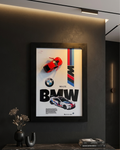BMW M8 Diecast Car Frame Minimalistic Design.
