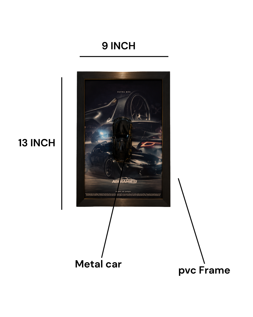 Supra MK5 Premium Diecast Frame – A4 Size