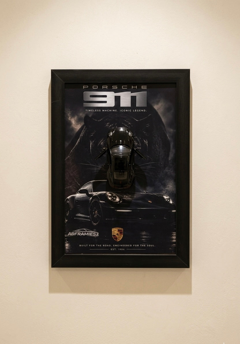 Porsche Premium Diecast Frame – A4 Size
