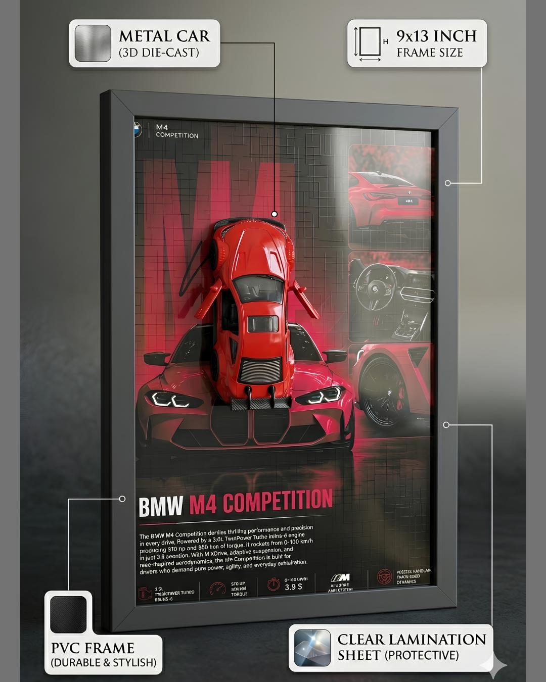 BMW M4 Competition 3D Car Frame –
