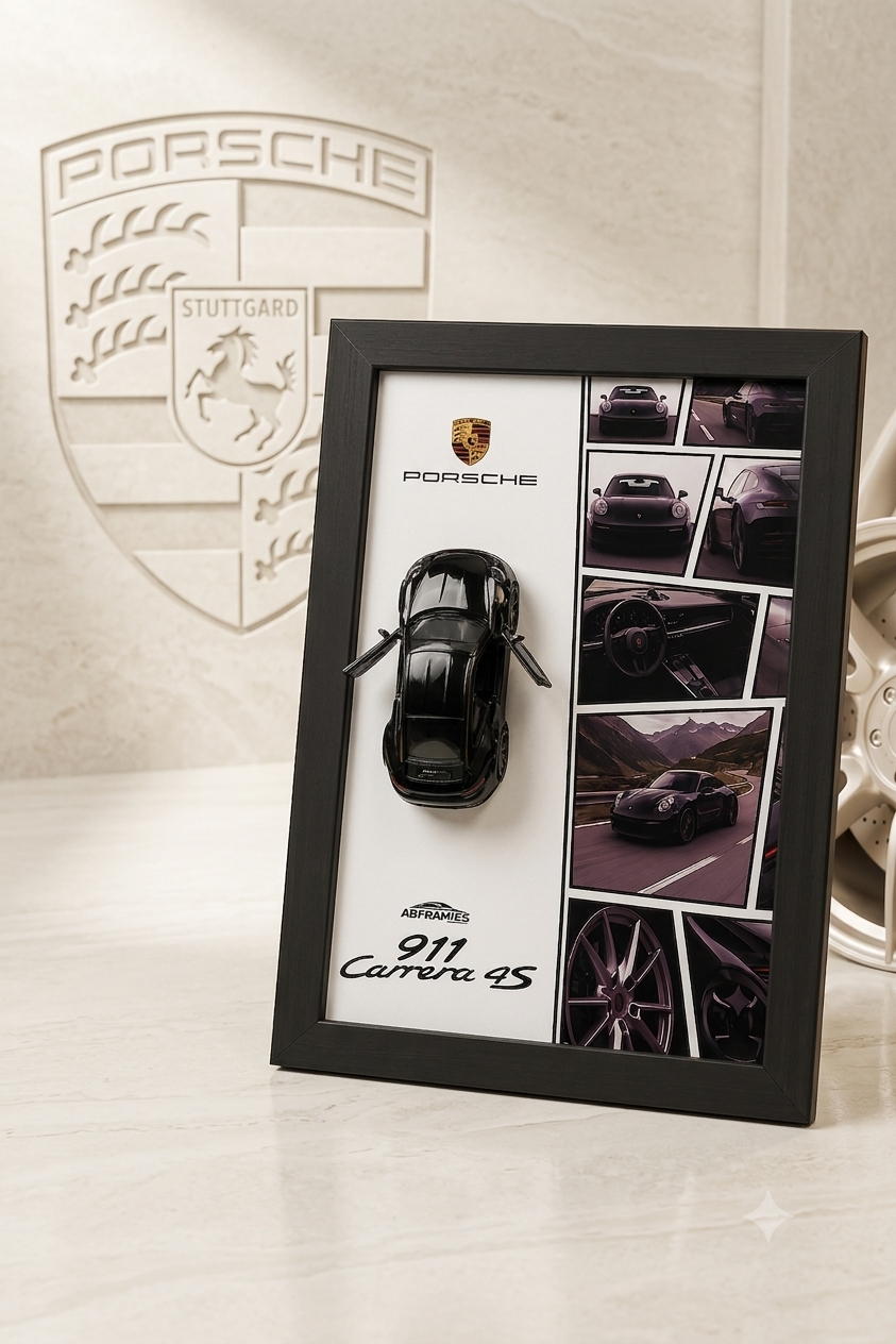 Porsche Premium Diecast Frame – A4 Size