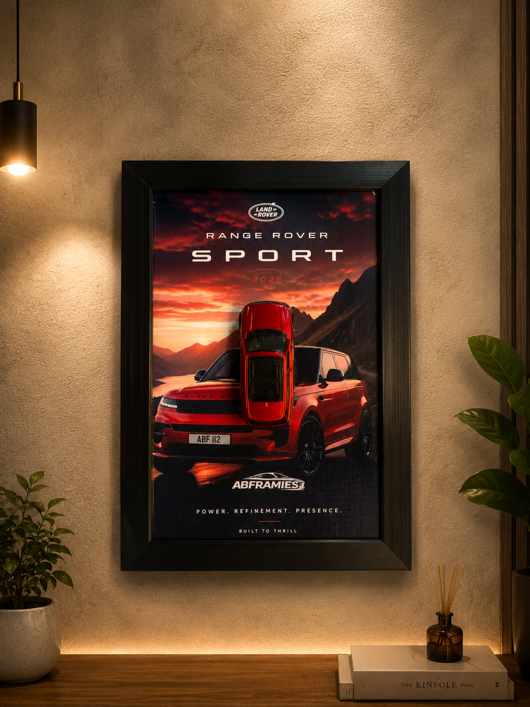 Rang Rover (Sport) 3D Frame “Red & Black Combo”.
